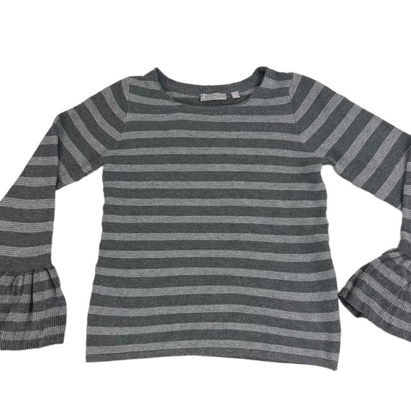 Evolution by Cyrus Bell Sleeve Striped Knit Sweater - Picture 1 of 8